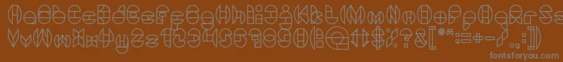 フォントDragonFlyLight – 茶色の背景に灰色の文字