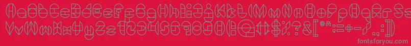 DragonFlyLight Font – Gray Fonts on Red Background