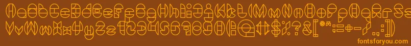 DragonFlyLight Font – Orange Fonts on Brown Background