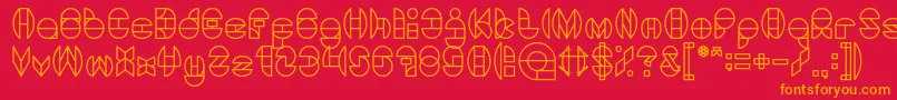 DragonFlyLight Font – Orange Fonts on Red Background