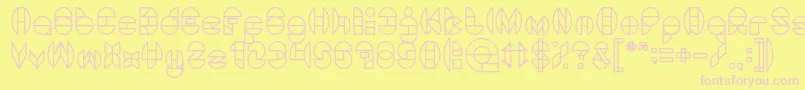 DragonFlyLight Font – Pink Fonts on Yellow Background