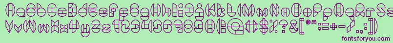 DragonFlyLight Font – Purple Fonts on Green Background