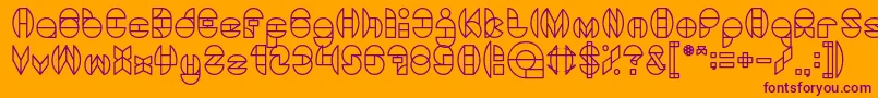 DragonFlyLight Font – Purple Fonts on Orange Background