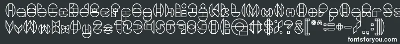 フォントDragonFlyLight – 黒い背景に白い文字