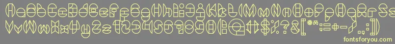 DragonFlyLight Font – Yellow Fonts on Gray Background