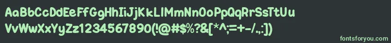 フォントOneTrickPony – 黒い背景に緑の文字