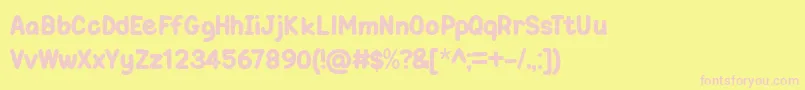 OneTrickPony Font – Pink Fonts on Yellow Background