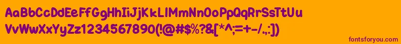 More about OneTrickPony Font OneTrickPony Font – Purple Fonts on Orange Background