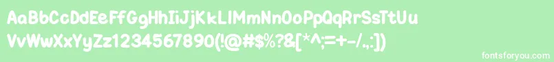 Fonte OneTrickPony – fontes brancas em um fundo verde