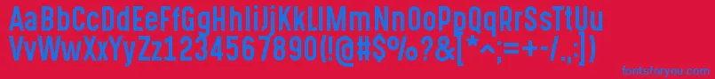 Police GotchaGothicRegular – polices bleues sur fond rouge