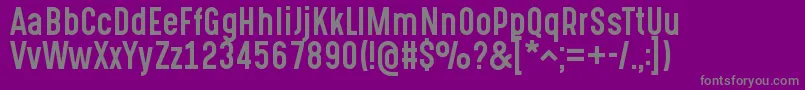 Czcionka GotchaGothicRegular – szare czcionki na fioletowym tle