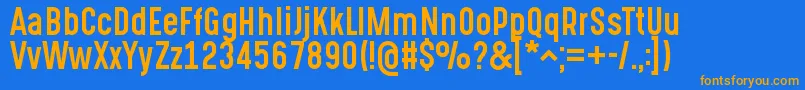 GotchaGothicRegular Font – Orange Fonts on Blue Background