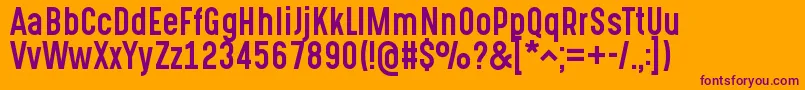 GotchaGothicRegular Font – Purple Fonts on Orange Background