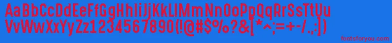 GotchaGothicRegular Font – Red Fonts on Blue Background