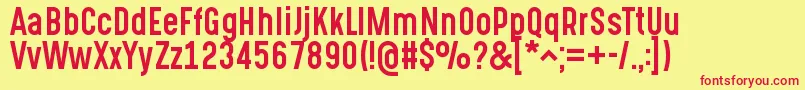 GotchaGothicRegular Font – Red Fonts on Yellow Background