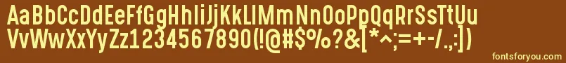 Шрифт GotchaGothicRegular – жёлтые шрифты на коричневом фоне