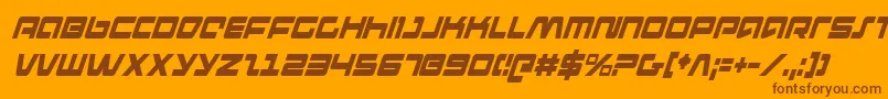 Lisätietoja PulseRifleCondensedItalic-fontista PulseRifleCondensedItalic-fontti – ruskeat fontit oranssilla taustalla