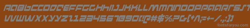 PulseRifleCondensedItalic Font – Gray Fonts on Brown Background