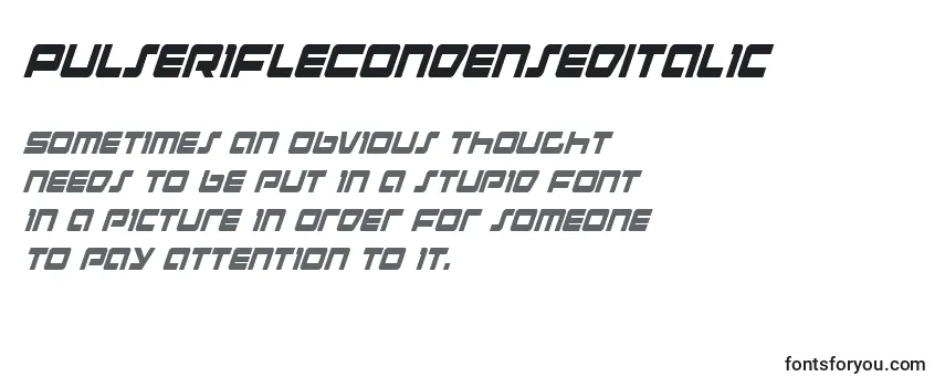 PulseRifleCondensedItalic Font