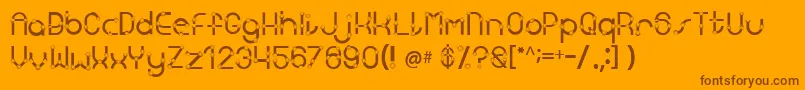 Kingscross Font – Brown Fonts on Orange Background