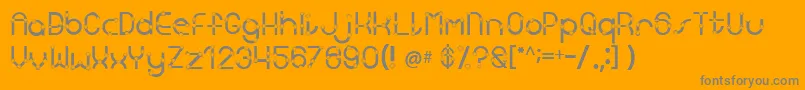 Kingscross Font – Gray Fonts on Orange Background