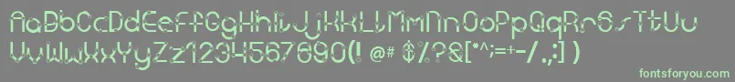 Kingscross Font – Green Fonts on Gray Background