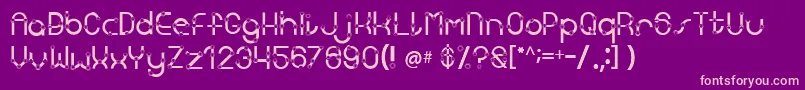 Kingscross Font – Pink Fonts on Purple Background
