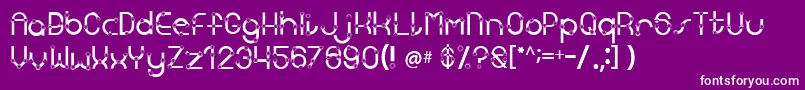 Kingscross Font – White Fonts on Purple Background