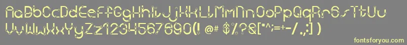 Kingscross Font – Yellow Fonts on Gray Background