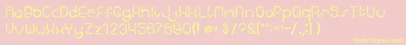 Kingscross Font – Yellow Fonts on Pink Background