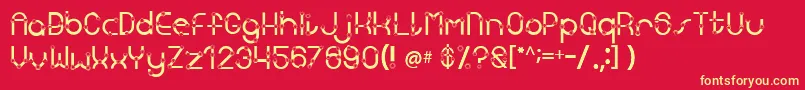 Kingscross Font – Yellow Fonts on Red Background