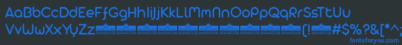 AristaProAlternateRegularTrial Font – Blue Fonts on Black Background