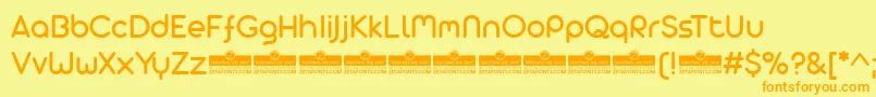 AristaProAlternateRegularTrial Font – Orange Fonts on Yellow Background