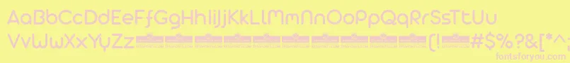 AristaProAlternateRegularTrial Font – Pink Fonts on Yellow Background