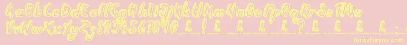 GoingRogue Font – Yellow Fonts on Pink Background