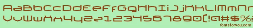 ThundergodIi Font – Brown Fonts on Green Background