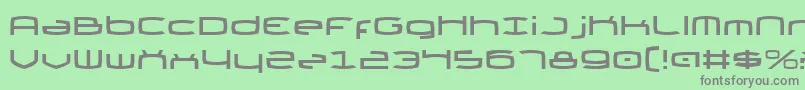 ThundergodIi Font – Gray Fonts on Green Background