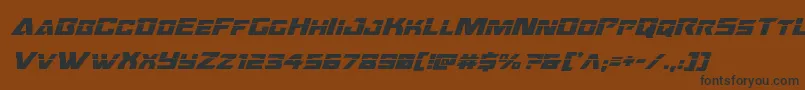 Oceanicdriftlaserital Font – Black Fonts on Brown Background