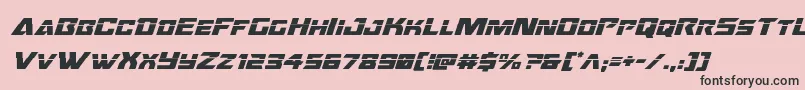 Oceanicdriftlaserital Font – Black Fonts on Pink Background