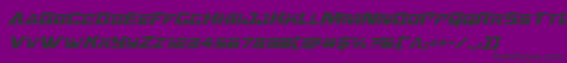 Oceanicdriftlaserital Font – Black Fonts on Purple Background