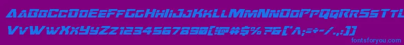Oceanicdriftlaserital Font – Blue Fonts on Purple Background