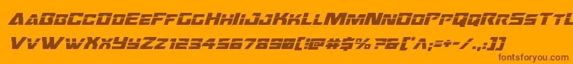 Oceanicdriftlaserital Font – Brown Fonts on Orange Background