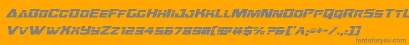 Oceanicdriftlaserital Font – Gray Fonts on Orange Background