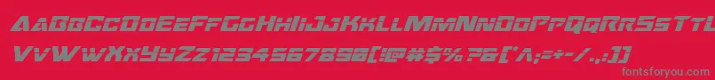 Oceanicdriftlaserital Font – Gray Fonts on Red Background