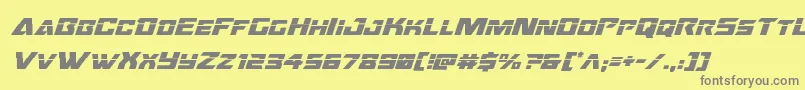 Oceanicdriftlaserital Font – Gray Fonts on Yellow Background