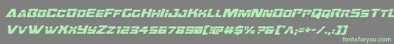 Oceanicdriftlaserital Font – Green Fonts on Gray Background