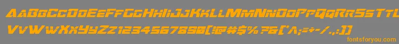 Oceanicdriftlaserital Font – Orange Fonts on Gray Background