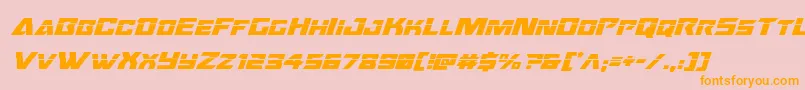 Oceanicdriftlaserital Font – Orange Fonts on Pink Background