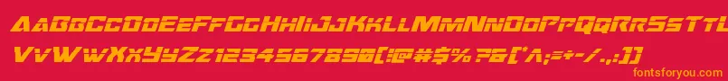 Oceanicdriftlaserital Font – Orange Fonts on Red Background