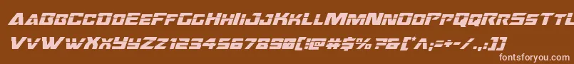Oceanicdriftlaserital Font – Pink Fonts on Brown Background